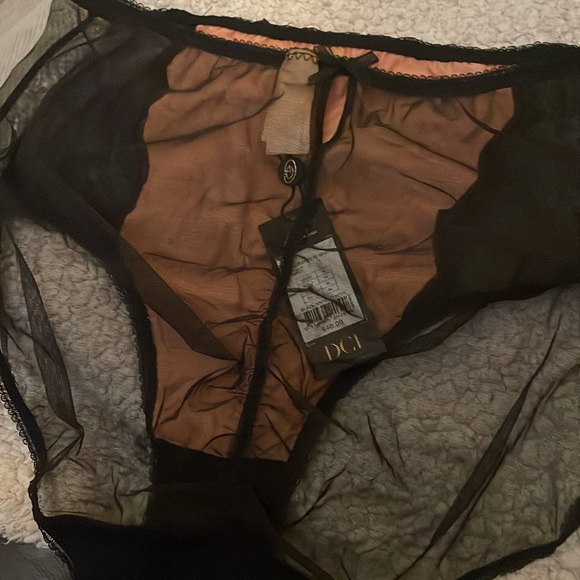 💖 Dita Von Teese Savoir Faire Lace NWT Bra And Panty Set Panty is size 18 US - Picture 2 of 4